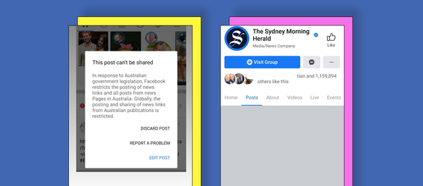 Facebook blocks news sites in response to Media Bargaining Code